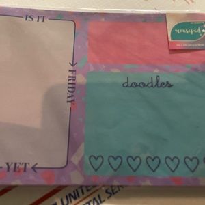 Doodle pad mouse pad sticky tear off note pad